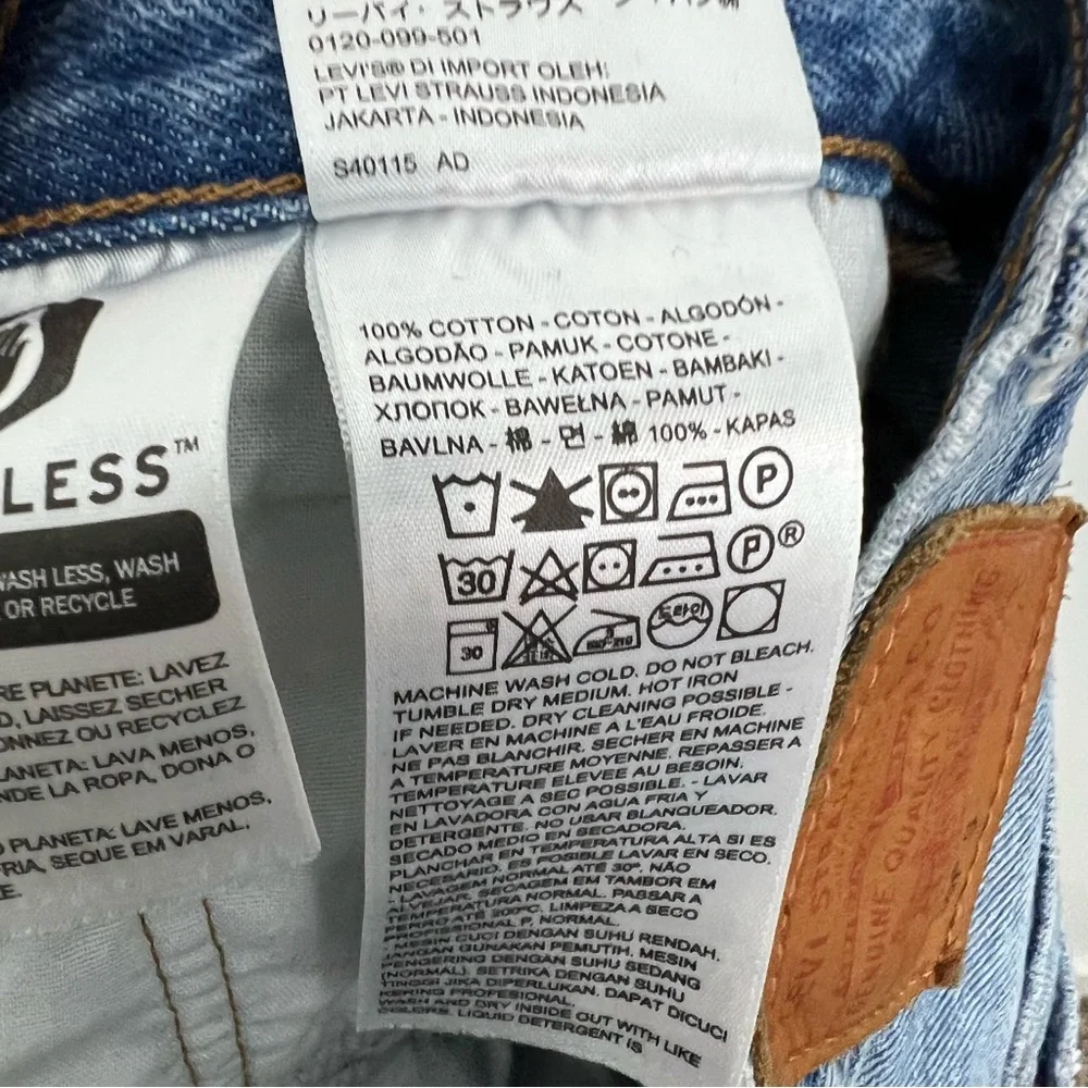 Levis 501 Skinny Jeans Can’t Touch This Size 27 Distressed Medium Wash
